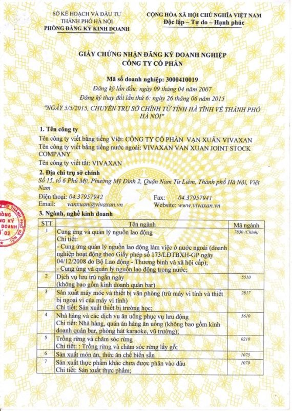 Công ty cổ phần Vạn Xuân Vivaxan