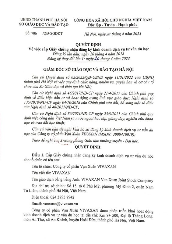 Công ty cổ phần Vạn Xuân Vivaxan